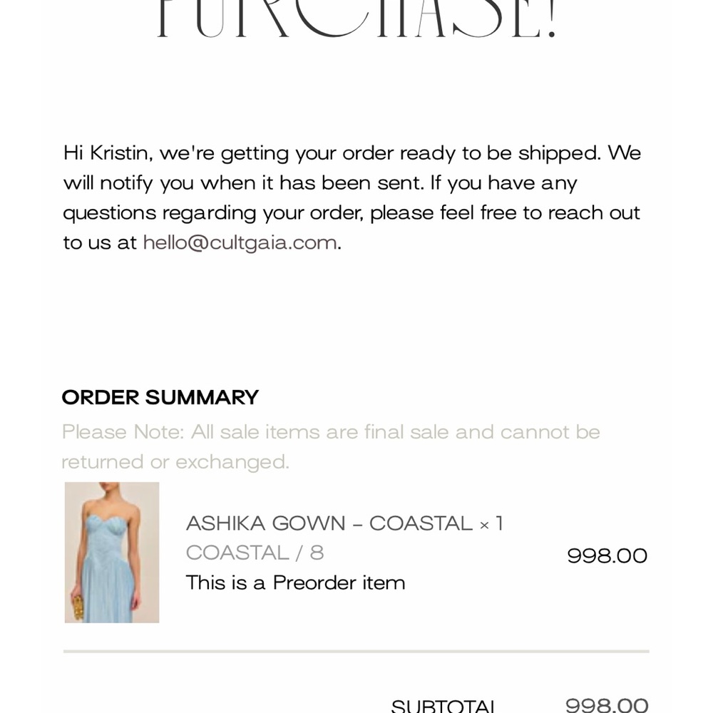 Cult Gaia Light Blue Strapless Dress - Picture 2 of 2